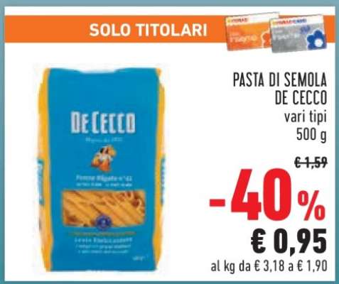 Pasta di Semola De Cecco