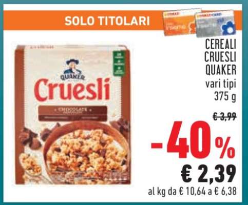 Cereali Cruesli Quaker