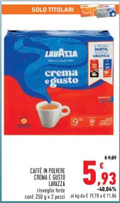 CAFFÈ IN POLVERE CREMA E GUSTO LAVAZZA