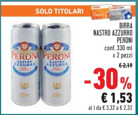 Birra Nastro Azzurro Peroni