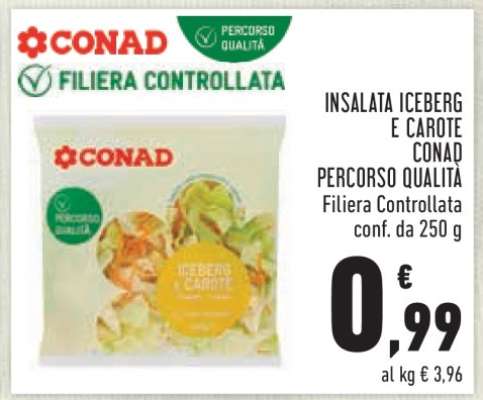 INSALATA ICEBERG E CAROTE CONAD PERCORSO QUALITÀ