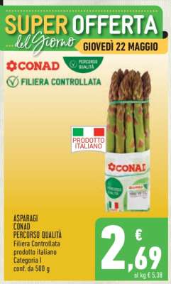 ASPARAGI CONAD PERCORSO QUALITÀ