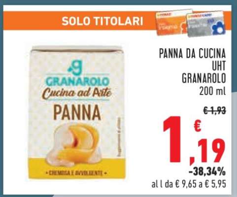 Panna da Cucina UHT Granarolo 200 ml