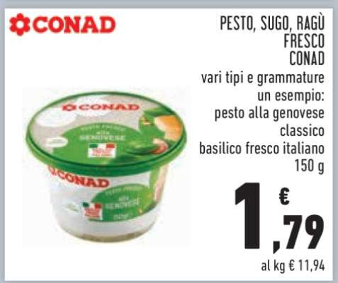 PESTO, SUGO, RAGÙ FRESCO CONAD