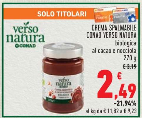 Crema Spalmabile Conad Verso Natura