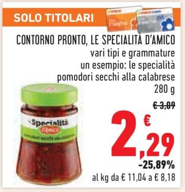 CONTORNO PRONTO, LE SPECIALITÀ D’AMICO
