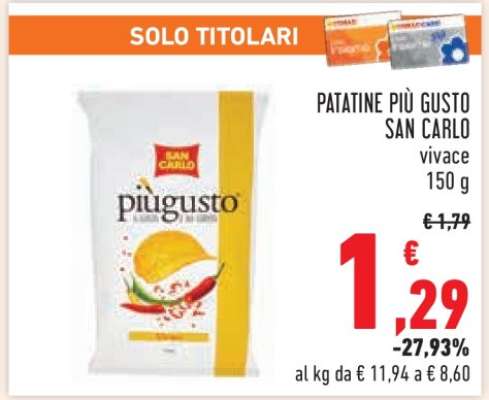 Patatine Più Gusto San Carlo