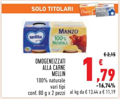 OMOGENEIZZATI ALLA CARNE MELLIN
