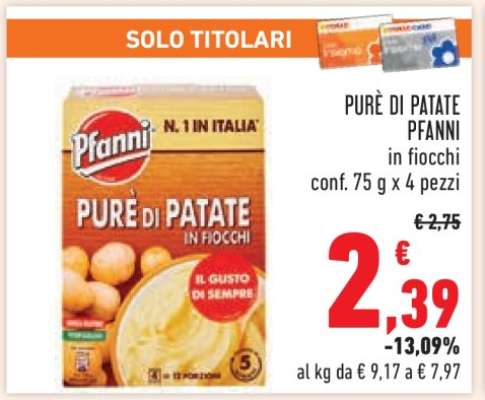 PURÈ DI PATATE PFANNI