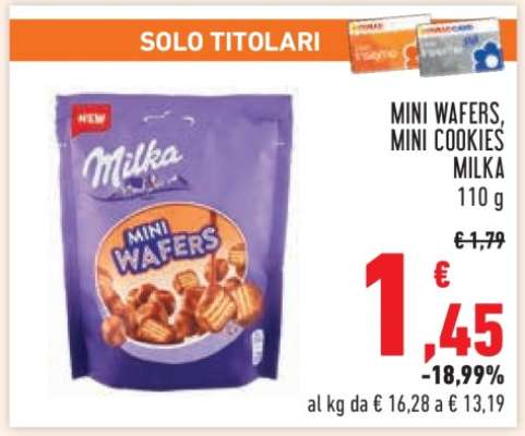 MINI WAFERS, MINI COOKIES MILKA