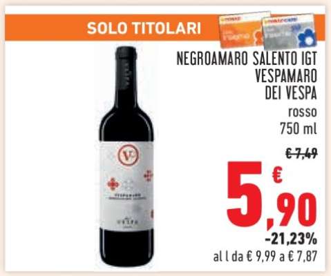NEGROAMARO SALENTO IGT VESPAMARO DEI VESPA