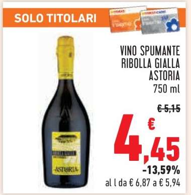 VINO SPUMANTE RIBOLLA GIALLA ASTORIA