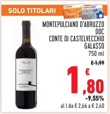 Montepulciano d'Abruzzo DOC Conte di Castelvecchio Galasso