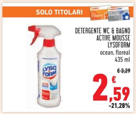 Detergente WC & Bagno Active Mousse Lysoform