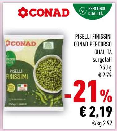 PISELLI FINISSIMI CONAD PERCORSO QUALITÀ