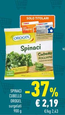 Spinaci Cubello OROGEL