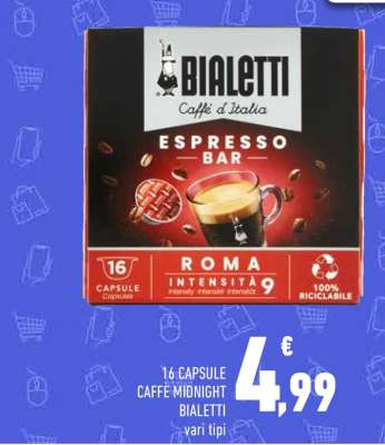 16 Capsule Caffè Midnight Bialetti