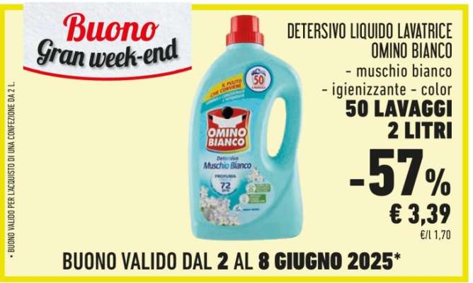 Detersivo Liquido Lavatrice Omino Bianco