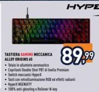 Tastiera Gaming Meccanica Alloy Origins 65