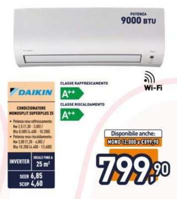 DAIKIN CONDIZIONATORE MONOSPLIT SUPERPLUS 25