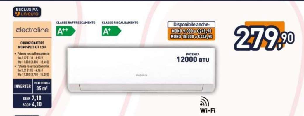 Electroline Condizionatore Monosplit Kit 12000