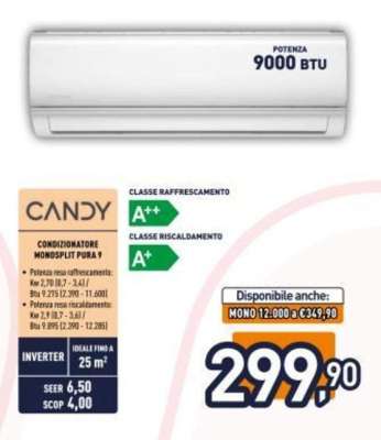CANDY Condizionatore Monosplit Pura 9