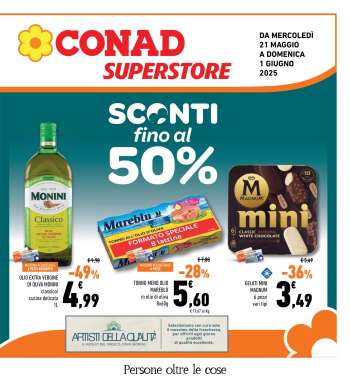 Leták Conad Superstore - 21.5.2025 - 1.6.2025.