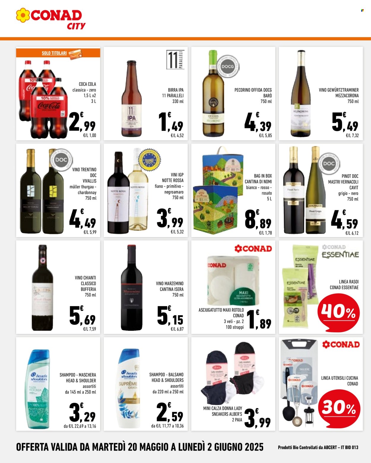 Volantino Conad - 20/5/2025 - 2/6/2025. Pagina 1