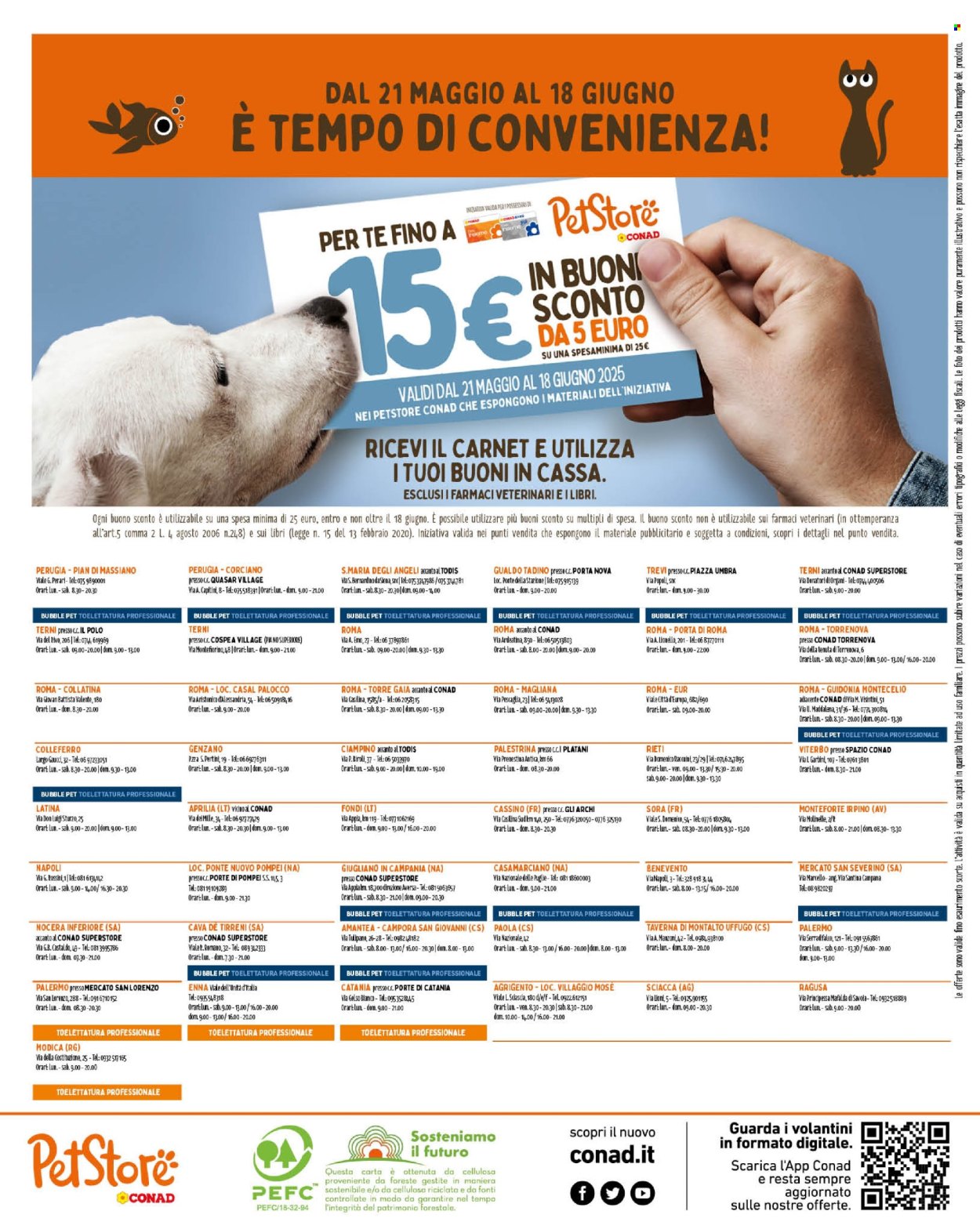 Volantino Pet Store Conad - 21/5/2025 - 18/6/2025. Pagina 1