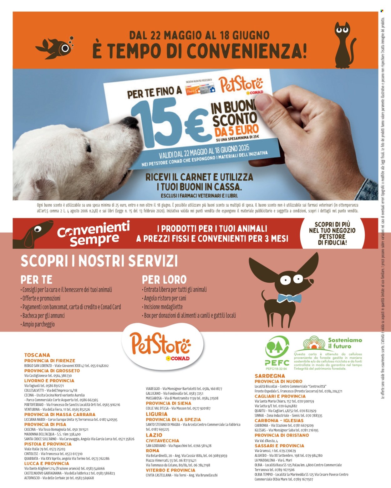 Volantino Pet Store Conad - 22/5/2025 - 18/6/2025. Pagina 1
