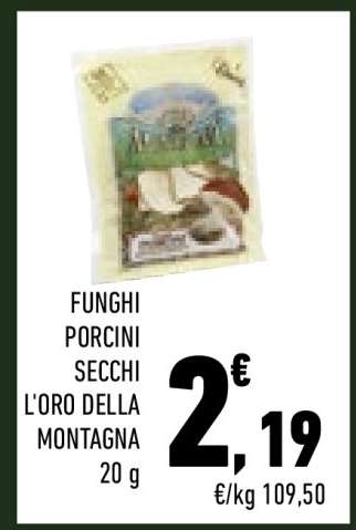 FUNGHI PORCINI SECCHI L'ORO DELLA MONTAGNA