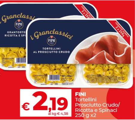 FINI Tortellini Prosciutto Crudo/Ricotta e Spinaci