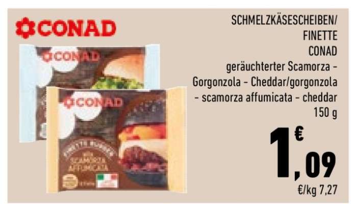 SCHMELZKÄSESCHEIBEN/FINETTE CONAD