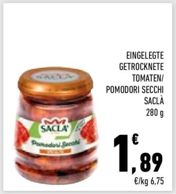 EINGELEGTE GETROCKNETE TOMATEN/ POMODORI SECCHI SACLÀ