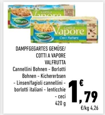 DAMPFGEGARTES GEMÜSE/ COTTI A VAPORE VALFRUTTA