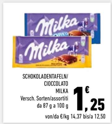 SCHOKOLADENTAFELN/CIOCCOLATO MILKA