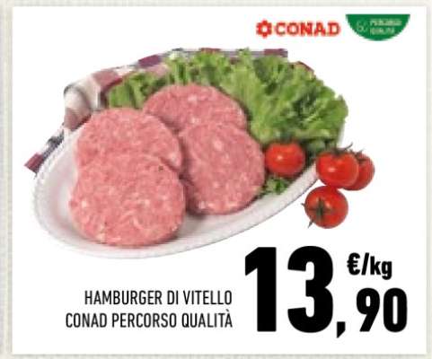 HAMBURGER DI VITELLO CONAD PERCORSO QUALITA'