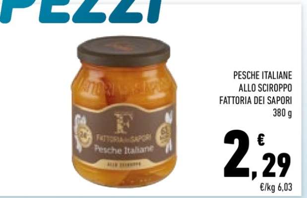 PESCHÉ ITALIANE ALLO SCIROPPO FATTORIA DEI SAPORI