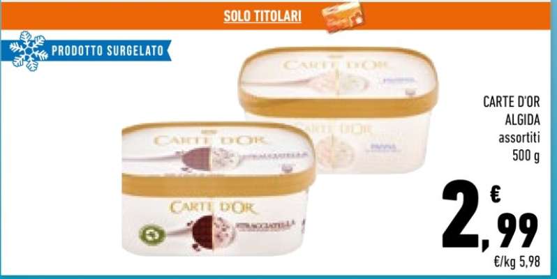 CARTE D'OR ALGIDA assortiti