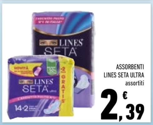 ASSORBENTI LINES SETA ULTRA assortiti