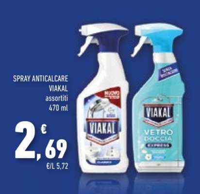 SPRAY ANTICALCARE VIAKAL assortiti