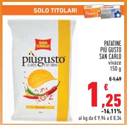 Patatine Più Gusto San Carlo