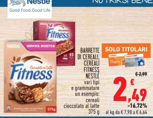 BARRETTE DI CEREALI, CEREALI FITNESS NESTLÉ