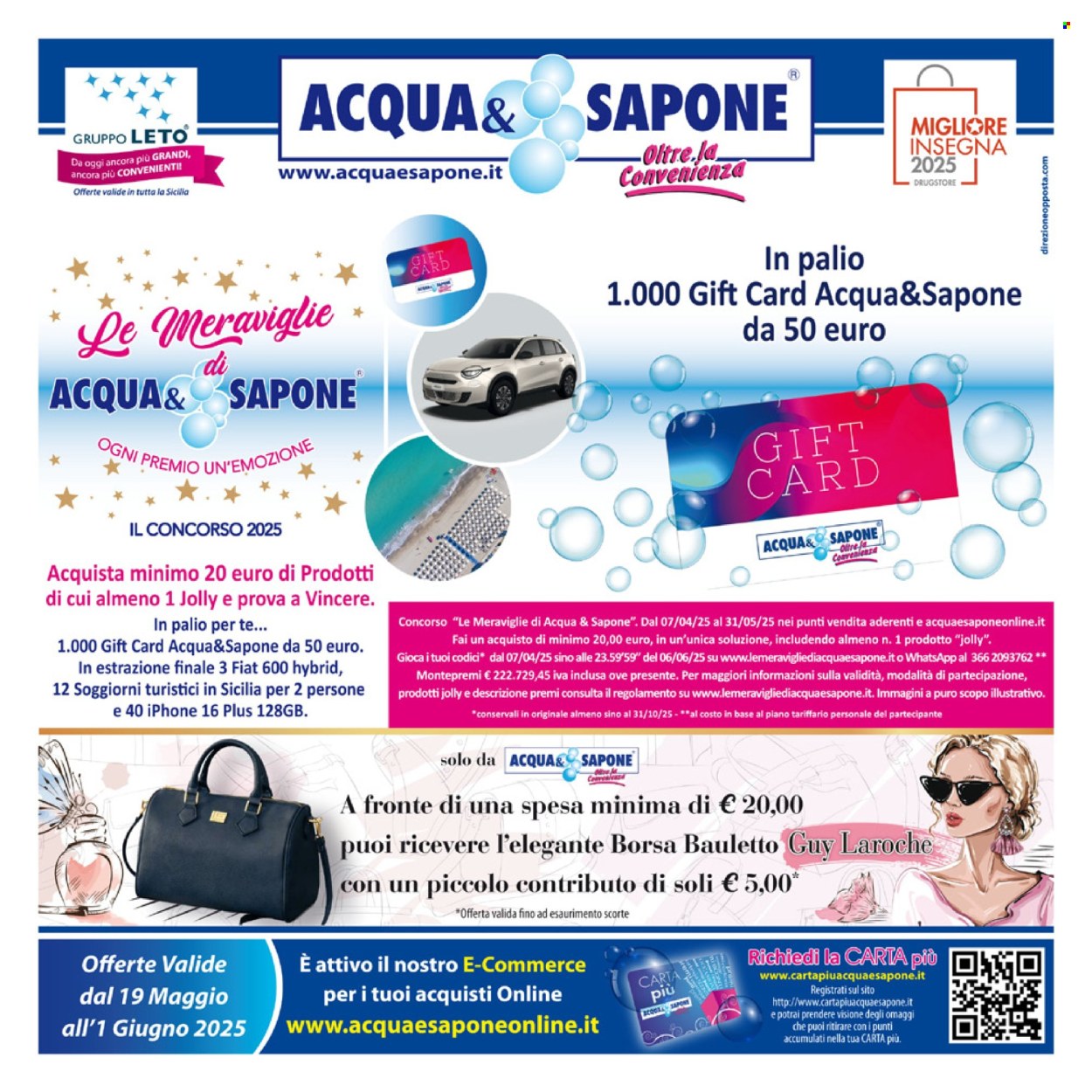 Leták Acqua & Sapone - 19.5.2025 - 1.6.2025. Strana 1