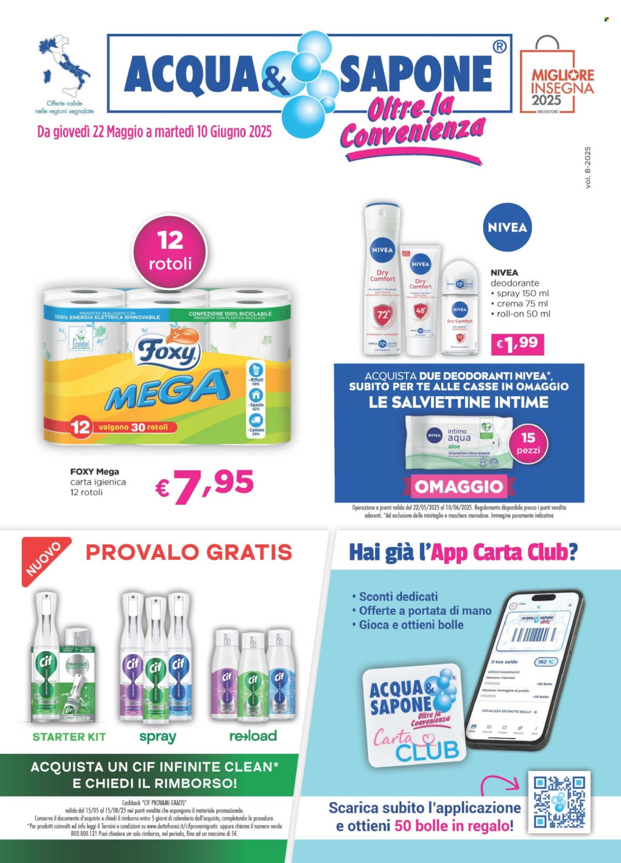 Leták Acqua & Sapone - 22.5.2025 - 10.6.2025. Strana 1
