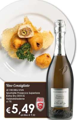 LE VIE DELL'UVA Spumante Prosecco Superiore Extra Dry DOCG
