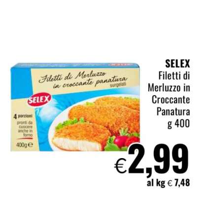 SELEX Filetti di Merluzzo in Croccante Panatura
