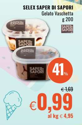 SELEX SAPER DI SAPORI Gelato Vaschetta