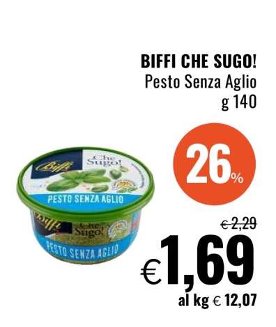 BIFFI CHE SUGO! Pesto Senza Aglio