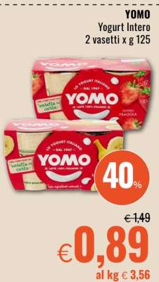 YOMO Yogurt Intero